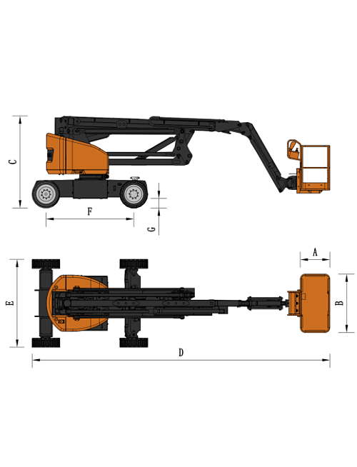 Коленчатый подъемник SKYBOOM GTZZ-16EJ